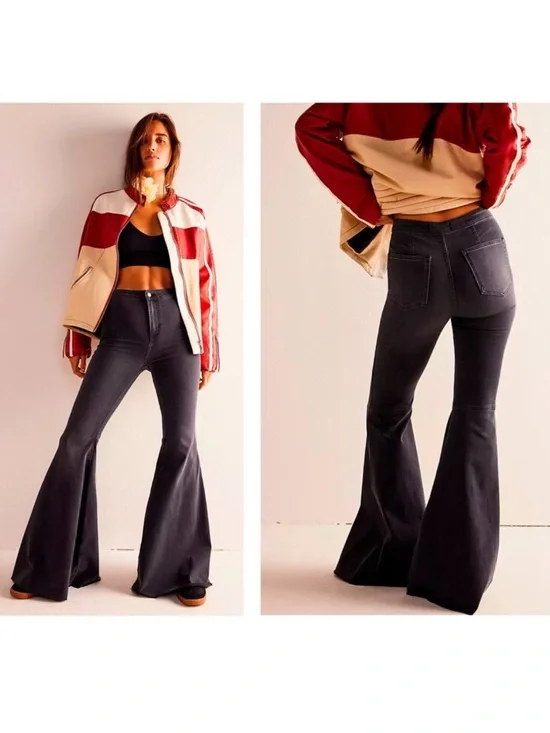 FREE PEOPLE We The Free Just Float On Flare Jeans - Picture 2 of 14